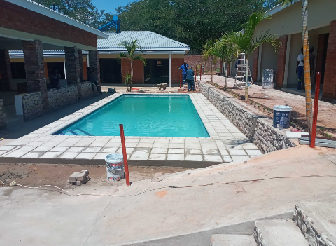 Swimming Pool In The Middle Of Construction